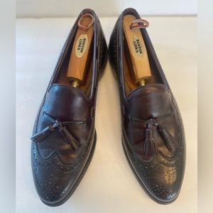 Allen Edmonds Deep Brown/Oxblood Tassel Manchester Loafers 9 1/2